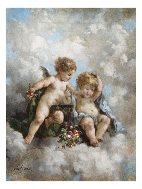 Cherubs In The Clouds Giclee Print By Charles Lutyens Angel