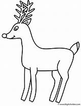 Coloring Rudolph Reindeer Nosed Christmas Red Pages Deer Animals Outline Merry Clipart Drawing Cliparts Color Printable Print Clip Library Kids sketch template
