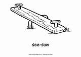 Seesaw Colouring Saw Coloring Pages Template Sketch Toys Colour Playing Village Activity Explore Activityvillage sketch template