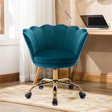 modern velvet shell swivel chairadjustable  tufted leisure chairswivel accent  chair