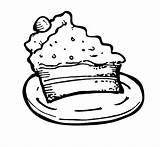 Slice Cake Coloring Pages Kids Drawing Tocolor Clipart Color Clipartmag sketch template
