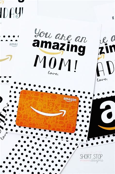 amazon gift card printables amazon gift cards mothers day gift card