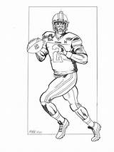Quarterback Ausmalbilder Player Ausmalen Panthers Besuchen sketch template