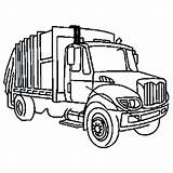 Truck Garbage Coloring Pages Clipart Trash Plow Trucks Printable Dump Snow Kids Clip Ford Drawing Color Outline Diesel City Cliparts sketch template