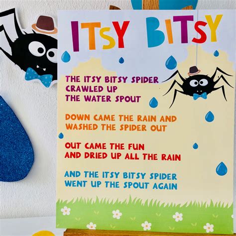itsy bitsy spider song lyrics printable pigsy party pigsyparty