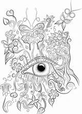 Coloring Pages Colouring Adult Eye Mind Color Eyeball Eyes Printable Mandala Pdf Sheets Etsy Digital Print Drawing Book Instant Colour sketch template