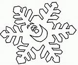 Snowflake Coloring Pages Kids Snowflakes Drawing Printable Cartoon Colouring Template Clipart Cute Color Preschoolers Print Snow Sheet Simple Printables Clip sketch template