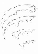 Karambit Cs Go Make Knife Drawing Cardboard Template Paper Csgo Getdrawings Step sketch template
