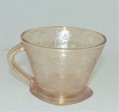 Jeanette Glass Co Circa 1950 Floragold Louisa Footed Cup Iridescent Ebay