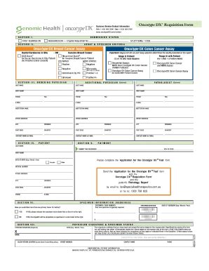 oncotype dx printable forms fill  printable fillable blank pdffiller