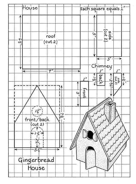 gingerbread house patterns  templates images  pinterest