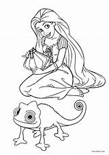 Coloring Pages Tangled Printable Rapunzel Cartoon Kids Cool2bkids Color sketch template