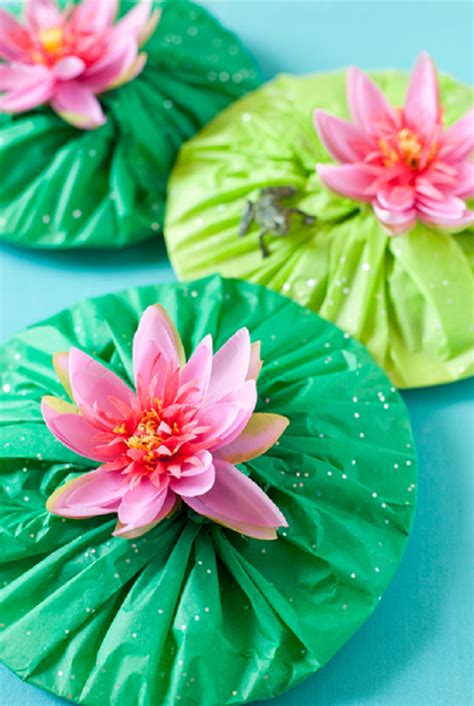 tissue paper lily pads lily pads lotus flower gifts party projects