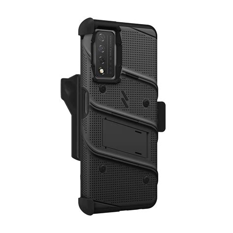 mobile revvl    zizo bolt bundle case  tempered glass black cellphonecasescom