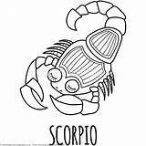 Coloring Scorpio Horoscope Getcoloringpages sketch template