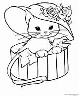 Coloring Pages Cat Funny Getcolorings Kitty sketch template