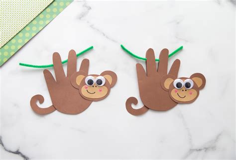 monkey handprint   ideas  kids