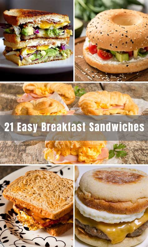 easy breakfast sandwich recipes  busy mornings izzycooking