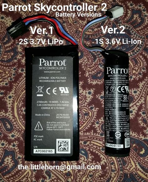 high pro glow parrot skycontroller  battery modifications