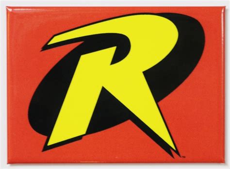robin logo fridge magnet dc comics batman animated series