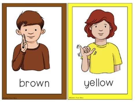 sign language colors asl activities  teach color words tpt