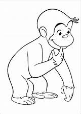 Curious George Coloring Pages Birthday sketch template