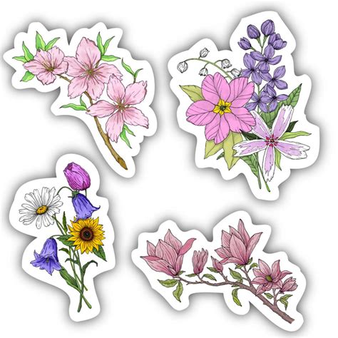 floral sticker  pack big moods