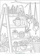 Colouring Prente Inkleur Theorganisedhousewife Potted Adultes Coloringpage Colouringpage sketch template