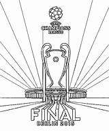 Ligue Uefa Colorare Berlin Finale Kleurplaat Manchester Disegni sketch template
