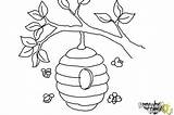 Beehive Bees Abejas Abeja Fire sketch template