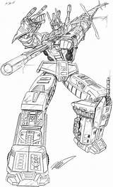 Transformers Bruticus Combiner Wong Gundam sketch template