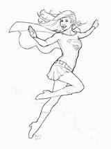 Coloring Supergirl Pages Super Girl Woman Printable Superwoman Print Popular Coloringhome Girls sketch template