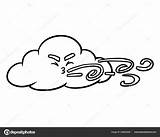 Vento Colorare Nuvola Viento Wolk Nube Kleurende Wolke Blowing Windy Nette Nubes Soplando Blazende Gusty Karikatur Wolken Gezichts árbol Sopla sketch template