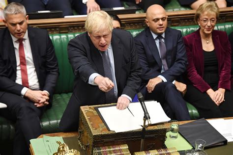 parliament votes  withhold approval  brexit deal postponing boris johnsons moment