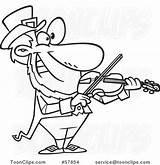 Violin Leprechaun Outline Playing Cartoon Ron Leishman Protected Law Copyright May sketch template