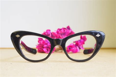 eyeglass vintage 1960s cateye glasses new old stock frames etsy
