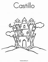 Coloring Castillo Castle House Worksheet Istana Pages King Fairy Building Scary City Princess Twistynoodle Built California Favorites Login Usa Add sketch template