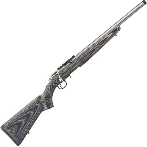 ruger american rimfire target stainless bolt action rifle  wmr  mag black laminate