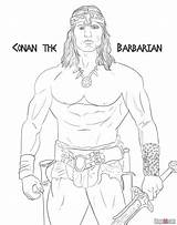Conan Barbarian Coloring Step 1020px 88kb Dragoart Draw sketch template