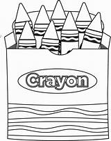 Crayon Coloring Crayons Box Pages Clipart Printable Crayola Color Pencil School Preschool Drawing Nittany Lion Quit Back Colouring Valentine Clip sketch template