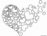 Coloring Pages Heart Torn Printable Supercoloring Print Puzzle Hearts sketch template