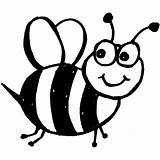 Bee Colouring Coloring Clipart Bees Pages Bubble sketch template
