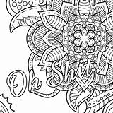 Coloring Word Pages Getcolorings Swear sketch template