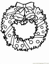 Christmas Wreaths Coloring Printable Pages Color Online Cartoons sketch template