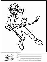 Hockey Coloring Girl Player Just Ginormasource Kids She Skate Ice Learning Start Had Little When Now sketch template