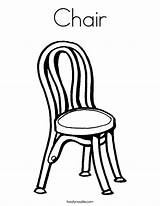 Coloring Chair Print Twistynoodle Tracing Noodle Twisty sketch template