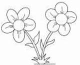 Flowers Cartoon Coloring Pages Flower Daisy sketch template