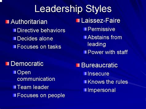 leadership styles and techniques leading unit