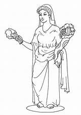 Coloring Greek Goddess Pages Hera Hephaestus Artemis Printable Goddesses Demeter Persephone Athena Drawing Aphrodite Gods Mythology God Online Clipart Sheets sketch template