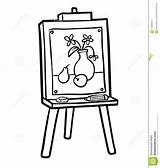 Easel Coloring Book sketch template